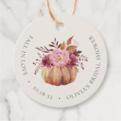 Herbstpumpen und Wildblumen Herbst Brautparty Geschenkanhänger (Vorderseite)