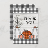 Herbstpumpen Vielen Dank Dankeskarte (Vorne/Hinten)