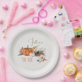 Herbstpumpen Wasserfarbene Herbstblätter und Blume Pappteller (Party)