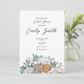 Herbstpumpendusche Bridal Einladung (Stehend Vorderseite)