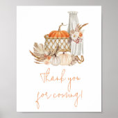 Herbstpumpenfall in der Liebe Danke, dass ihr geko Poster (Vorne)