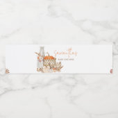 Herbstpumpenfall in Liebe Wasserflaschenetikett (Einzelnes Label)