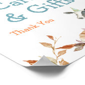 Herbstpumpenfarm Tiertraktor Wasserfarbenposter Poster (Ecke)