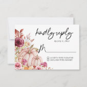 Herbstpumpenhochzeit RSVP Karte (Vorderseite)