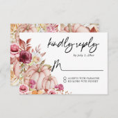 Herbstpumpenhochzeit RSVP Karte (Vorne/Hinten)