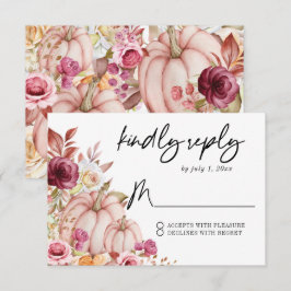 Herbstpumpenhochzeit RSVP Karte