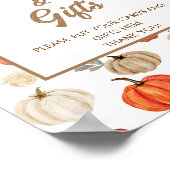 Herbstpumpenkarten und Geschenke Kinderdusche Poster (Ecke)