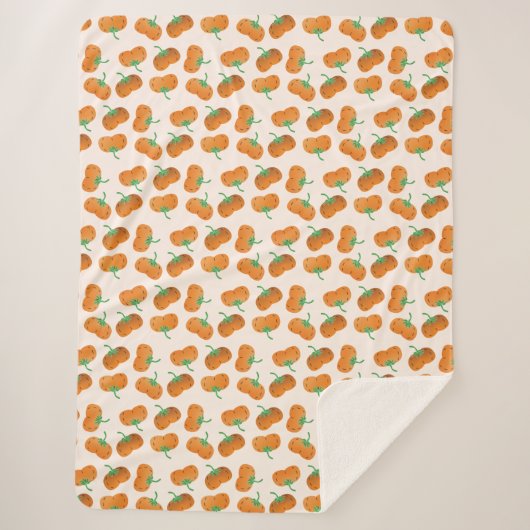 Herbstpumpenmuster Herbsternte Orange Sherpadecke (Vorderseite)