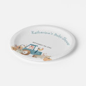 Herbstpumpenzüchter Tiertraktor Pappteller (Schrägansicht)