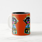 Herbstpuppe Zweifarbige Tasse (Vorderseite Links)