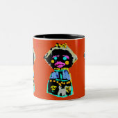 Herbstpuppe Zweifarbige Tasse (Mittel)
