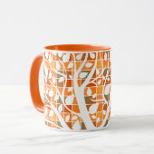 Herbstquadrate und Blätter Tasse (Vorderseite Links)