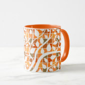 Herbstquadrate und Blätter Tasse (VorderseiteRechts)