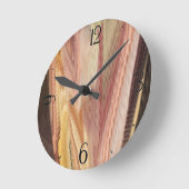 Herbstquelle Runde Wanduhr (Winkel)