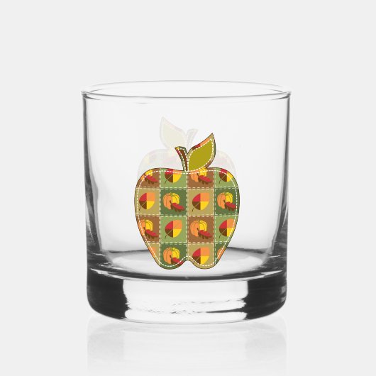 Herbstquilt Whiskyglas (Vorderseite)