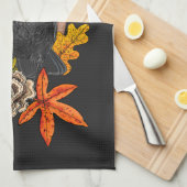 Herbstrabe Geschirrtuch (Viertel Falte)