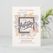 Herbstrahmen Einladung (Stehend Vorderseite)