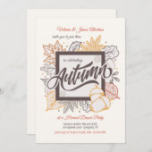 Herbstrahmen Einladung (Vorne/Hinten)