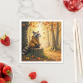 Herbstrasen auf Baumstumpf Serviette (Beispiel)