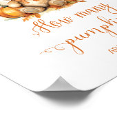 Herbstraten ertragen, wie viele Kürbis Babydusche Poster (Ecke)