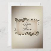 Herbstreben Hochzeitsfeier 5,5" x 7,5" Einladung (Rückseite)