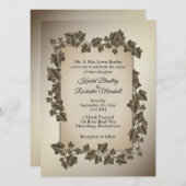 Herbstreben Hochzeitsfeier 5,5" x 7,5" Einladung (Vorne/Hinten)