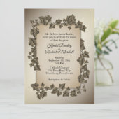 Herbstreben Hochzeitsfeier 5,5" x 7,5" Einladung (Stehend Vorderseite)