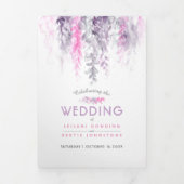 Herbstreben - Wasserfarbenhochzeit ganz in One Dreifach Gefaltete Einladung (Cover)