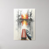 Herbstreflektion Dockside Leinwanddruck (Vorderseite)