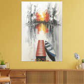 Herbstreflektion Dockside Leinwanddruck (Insitu (Wohnzimmer))