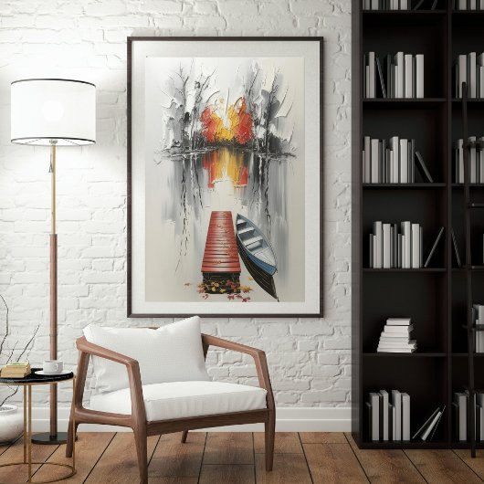 Herbstreflektion Dockside Poster