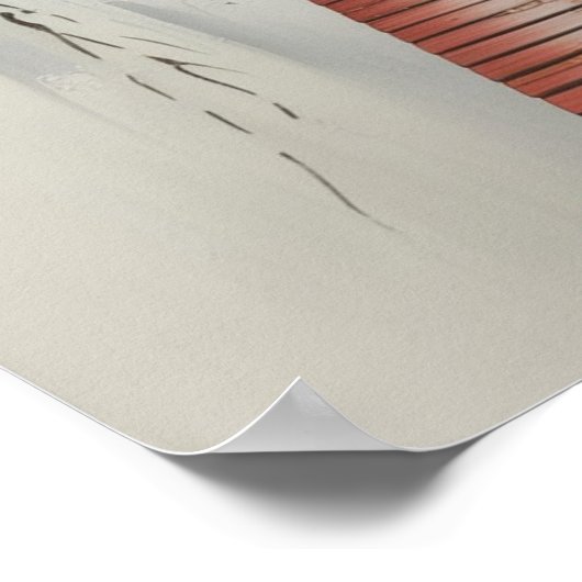 Herbstreflektion Dockside Poster (Ecke)