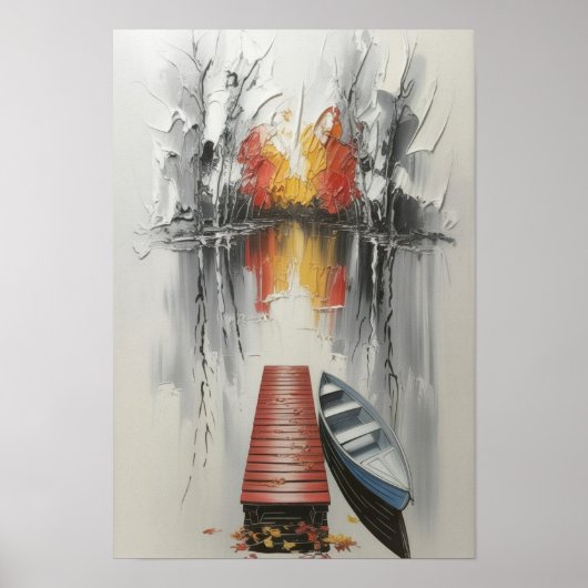 Herbstreflektion Dockside Poster (Vorne)