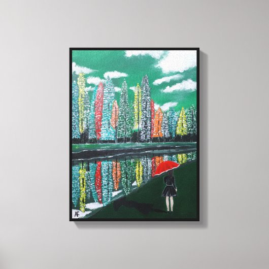 Herbstreflektion Gemälde von Alfred Fox Leinwanddruck (Vorderseite)