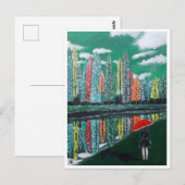 Herbstreflektion Gemälde von Alfred Fox Postkarte (Vorne/Hinten)