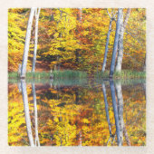 Herbstreflektion Glasuntersetzer (Vorderseite)