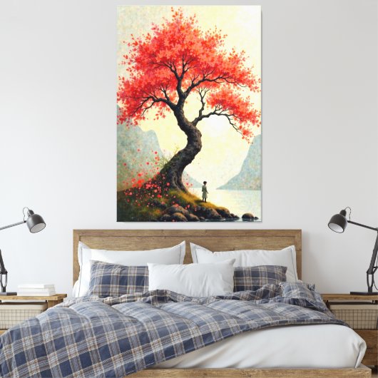 Herbstreflektion Leinwanddruck (Insitu (Schlafzimmer))