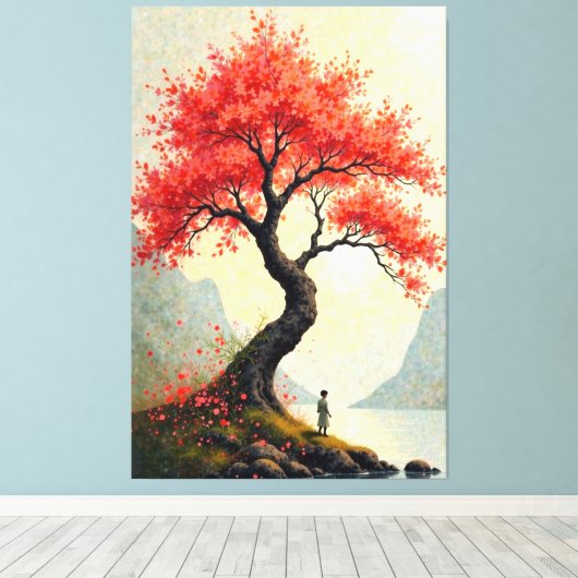 Herbstreflektion Leinwanddruck (Insitu (Holzboden))