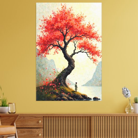 Herbstreflektion Leinwanddruck (Insitu (Wohnzimmer))