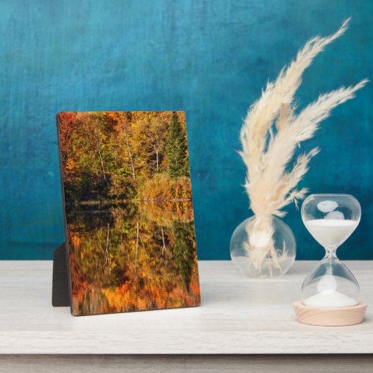 Herbstreflektion über den Kaffeeteich Fotoplatte (Seite)