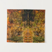Herbstreflektion über den Kaffeeteich Wandteppich (Vorderseite (Horizontal))