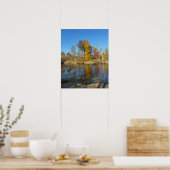 Herbstreflektionen auf Creek Poster (Küche)