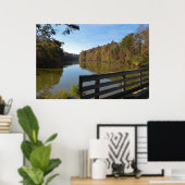 Herbstreflektionen auf dem See durch die rustikale Poster (Heimbüro)