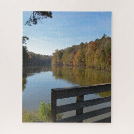 Herbstreflektionen auf dem See durch die rustikale Puzzle