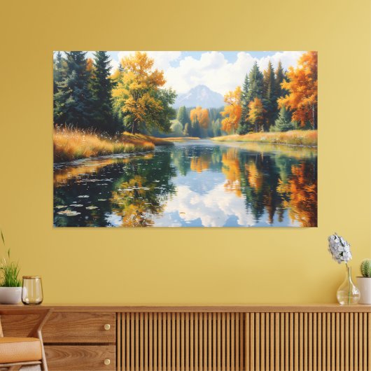 Herbstreflektionen Leinwanddruck (Insitu (Wohnzimmer))