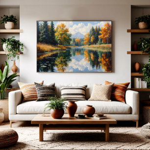 Herbstreflektionen Leinwanddruck