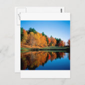 Herbstreflektionen Vermont Postkarte (Vorne/Hinten)