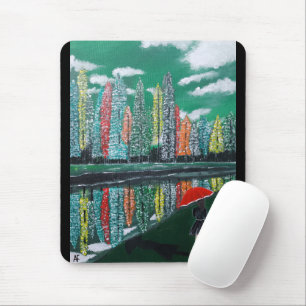 Herbstreflexionsmalerei von Alfred Fox Mousepad