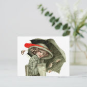 Herbstregen Postkarte (Stehend Vorderseite)