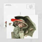 Herbstregen Postkarte (Vorne/Hinten)